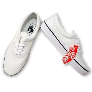 VANS- ERA - Core Classics Skate Shoes - TRUE WHITE. Size womens 8 . New